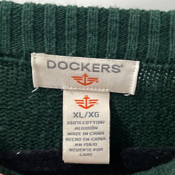 Dockers Men's XL winter Christmas sweater snowflakes and reindeer - Picture 4 of 7